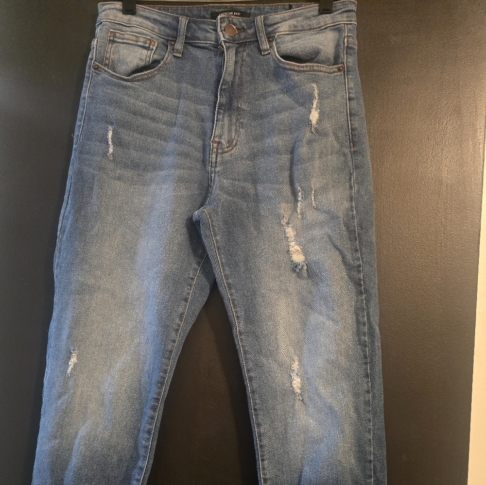American Bazi Light Blue Denim Jeans with Contrast Stitching